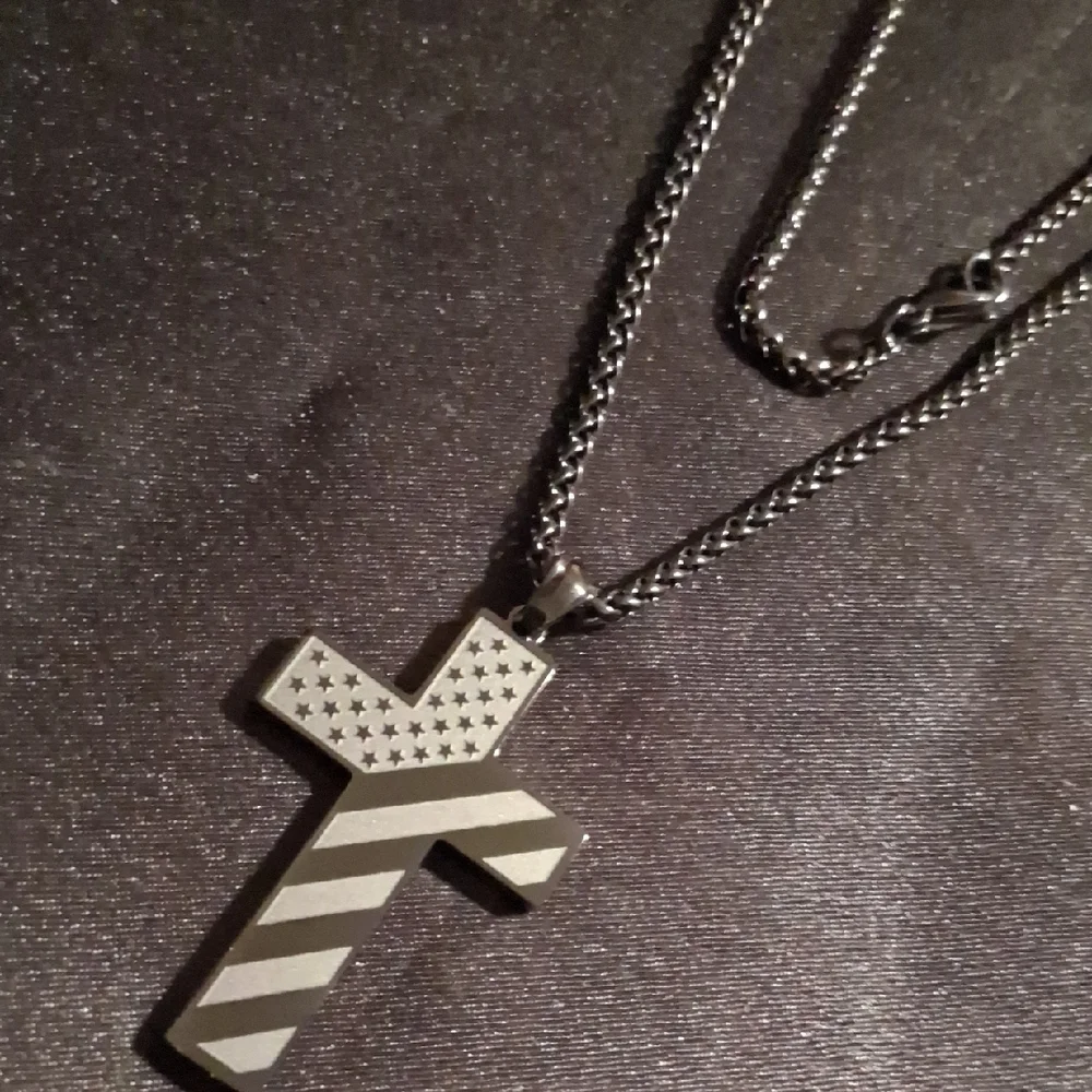 Silver Cross Pendant Necklace